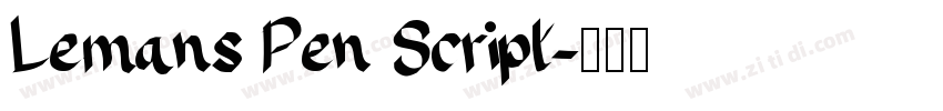 Lemans Pen Script字体转换